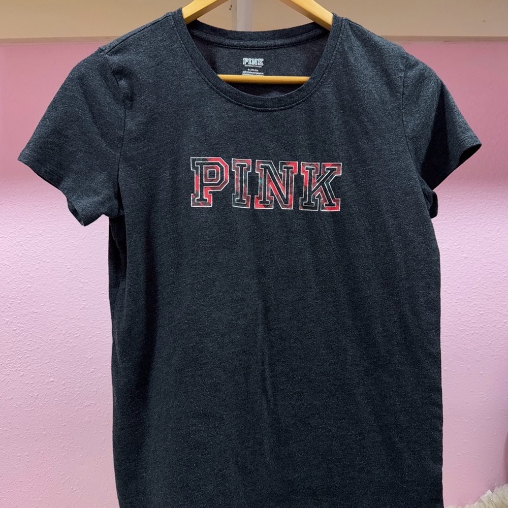 Victoria’s Secret PINK Logo Gray T-Shirt